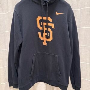 Nike Black Pullover Hoodie with Orange SF Logo